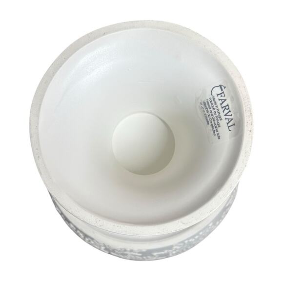 Farval Portugal Winter Christmas Embossed Snowflake Pedestal Serving Bowl Dish - Picture 5 of 6